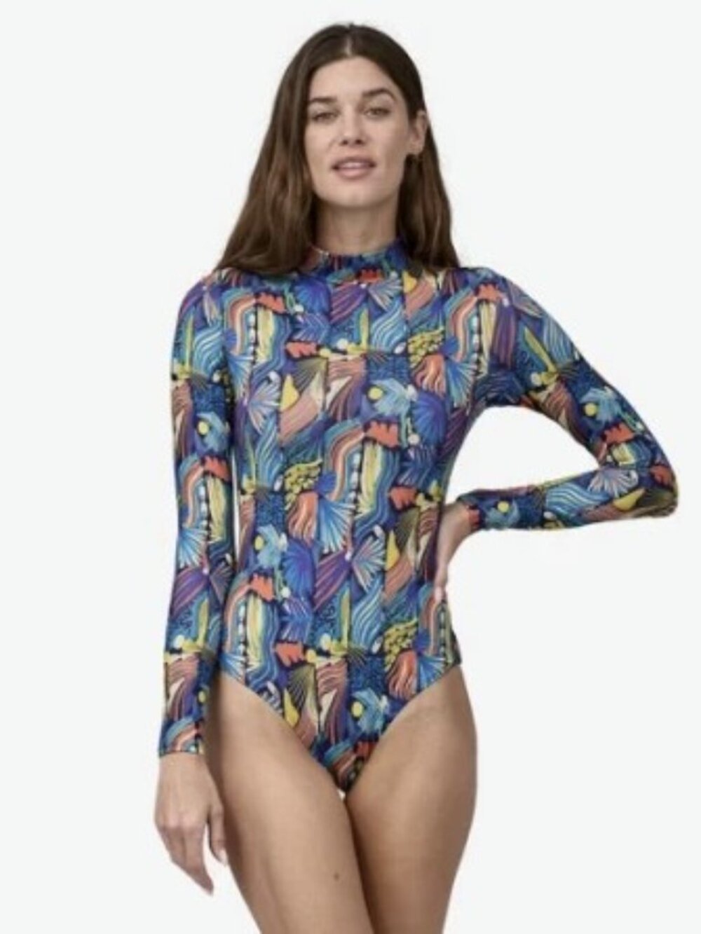 Patagonia Long-Sleeved Swell Seeker One-Piece Swimsuit Size XS